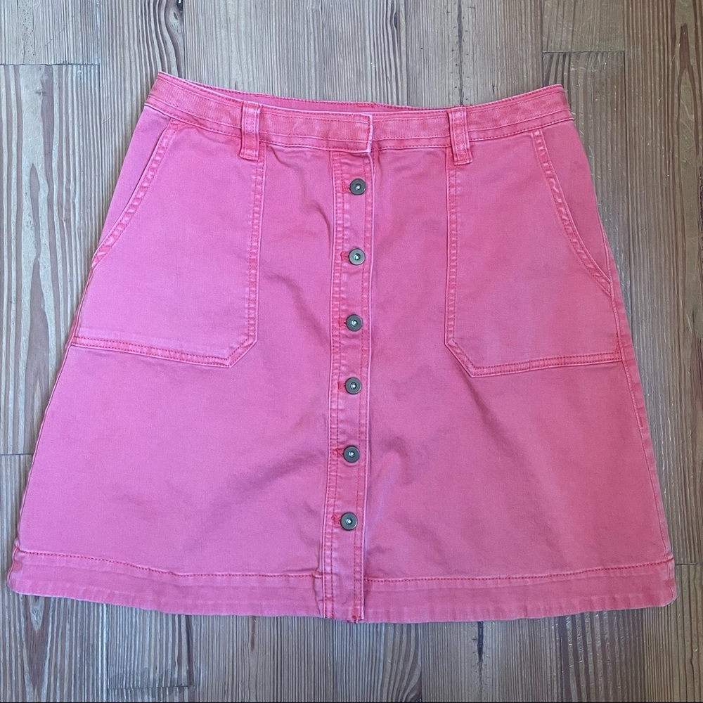 Anthropologie Pilcro Aline salmon cargo  skirt SIZE 8